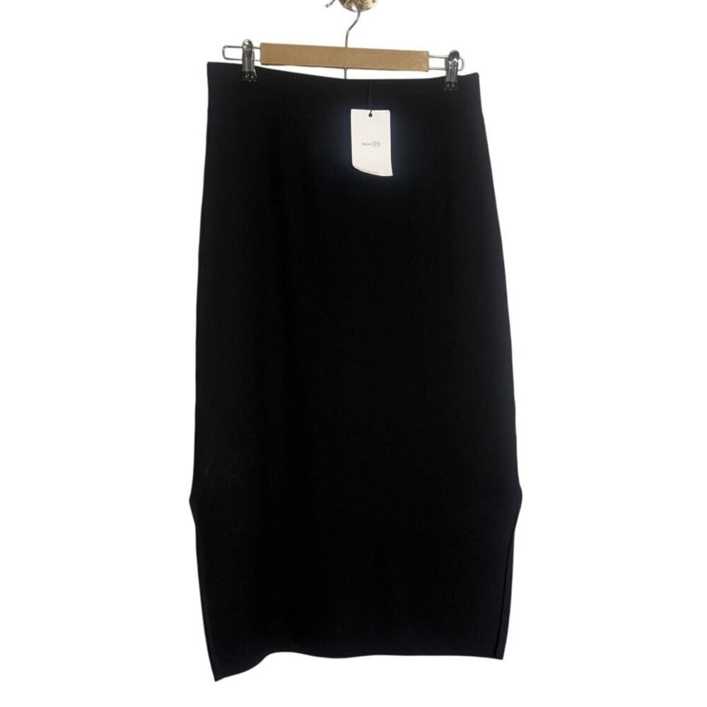 NWT Javier Simorra Black Knit Midi Skirt Women's Sz. 6